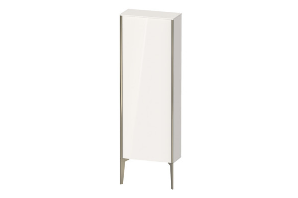 Duravit XViu Шкаф подвесной 1330x500x240мм с 1 дверью 3 стеклянными полками (петли справа) цвет: белый глянцевый/champagne matt XV1316RB122
