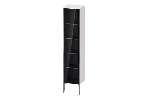Duravit XViu Шкаф подвесной 1770x400x360мм со стеклянной дверью 4 стеклянные полки (петли слева) цвет: белый глянцевый/champagne matt XV1375LB122