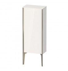 Duravit XViu Шкаф подвесной 890x400x240мм с 1 дверью 2 стеклянными полками (петли справа) цвет: белый глянцевый/champagne matt
