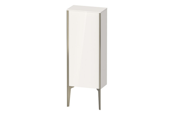 Duravit XViu Шкаф подвесной 890x400x240мм с 1 дверью 2 стеклянными полками (петли справа) цвет: белый глянцевый/champagne matt XV1305RB122