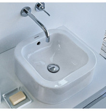 DURAVIT Happy D.2  Раковина шлифованная 40х40 см без отв под смесительсо слив переливомс креплением цвет белый.
