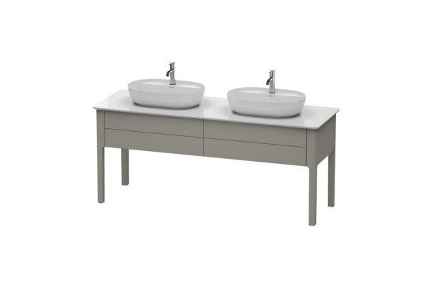 Duravit Luv База напольная для двух раковин 743x1788x570 2 выдв.ящика цвет каменно-серый шелковисто-матовый LU9562B9292