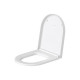 Duravit Me by Starck Сиденье для унитаза с микролифтом петли нерж сталь цвет внутри-белый снаружи-белый шелковисто-матовый 0020092600