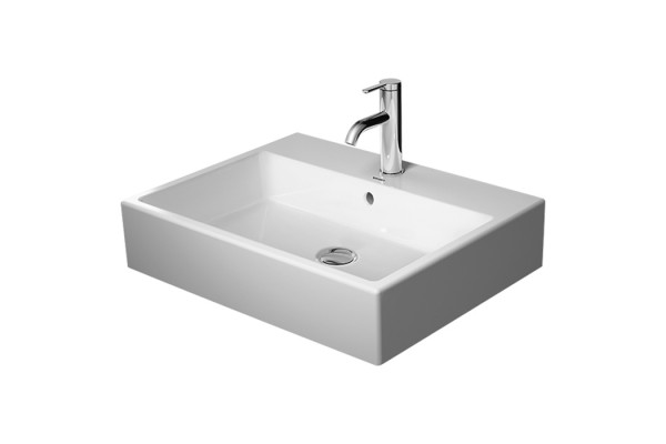 Duravit Vero Air Раковина 600мм с переливом с площадкой с 3 отв. под смеситель на столешницу Цвет белый 2352600030