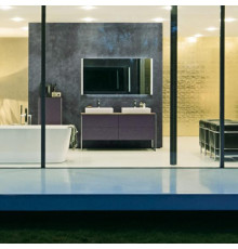 Duravit XSquare База на ножках  на 2 раковины  1400х578х400 мм с 4 выдв ящик Цвет Темно-лиловый шелковисто-матовый (без консоли)