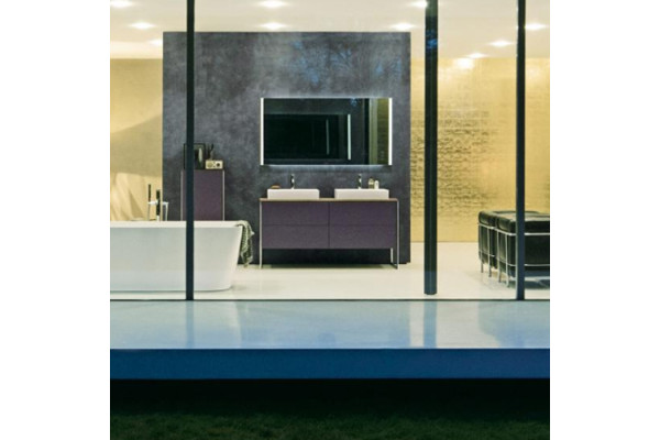 Duravit XSquare База на ножках  на 2 раковины  1400х578х400 мм с 4 выдв ящик Цвет Темно-лиловый шелковисто-матовый (без консоли) XS4926B9494