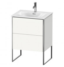 Duravit XSquare Тумба напольная под раковину # 234463 2 яшика встроенные ножки с регулировкой по высоте 592x610x478мм цвет White High Gloss