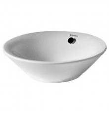 Duravit Раковина накладная  круглая 530мм без отв под смеситель с переливом цвет белый