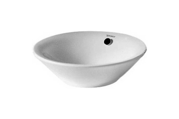 Duravit Раковина накладная  круглая 530мм без отв под смеситель с переливом цвет белый 0408530000