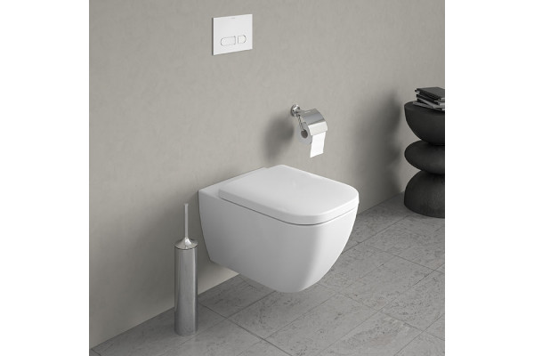 DURAVIT Happy D.2  Унитаз подвесной  безободковый 540х365 мм   с креплением цвет белый с покрытием WonderGliss (СПЕЦЦЕНА) 22220900001