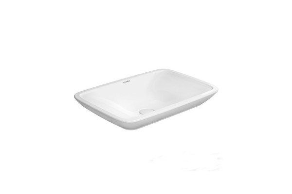 Duravit PuraVida Раковина накладная шлифованный вариант без перелива без площадки под смес. вкл. крепление а также выпуск с керамической крышкой 0369700000