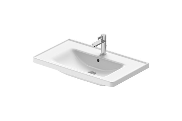 Duravit D-Neo Раковина накладная 800х480  мм с переливом с 1 отв. под смеситель  с WonderGliss цвет: белый (СПЕЦЦЕНА) 23678000001