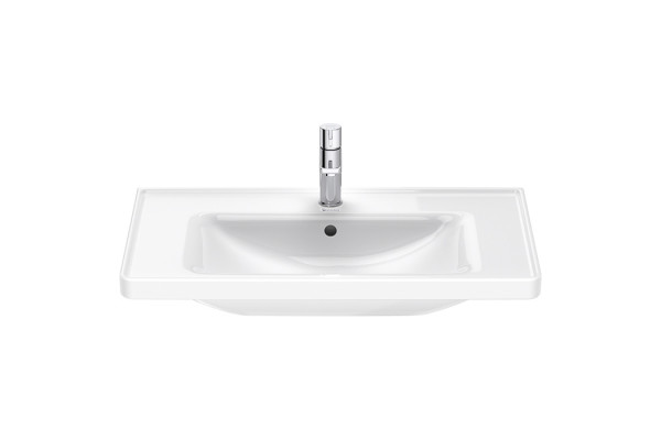 Duravit D-Neo Раковина накладная 800х480  мм с переливом с 1 отв. под смеситель  с WonderGliss цвет: белый (СПЕЦЦЕНА) 23678000001