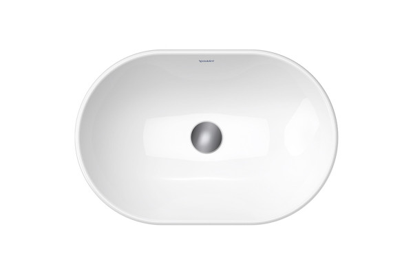 Duravit D-Neo Раковина накладная овал 600х400  мм без перелива без отв под смес с WonderGliss цвет: белый 23726000701