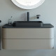 Duravit Happy D.2 Plus Раковина  600х400мм без переливас выпуском с керамической крышкой покр WonderGliss цвет Anthracite matt 23596013001