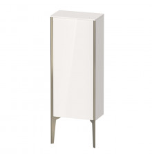 Duravit XViu Шкаф подвесной 890x400x240мм с 1 дверью 2 стеклянными полками (петли слева) цвет: белый глянцевый/champagne matt