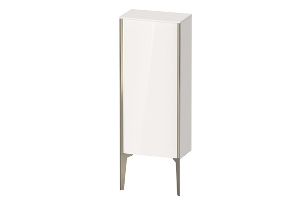 Duravit XViu Шкаф подвесной 890x400x240мм с 1 дверью 2 стеклянными полками (петли слева) цвет: белый глянцевый/champagne matt XV1305LB122