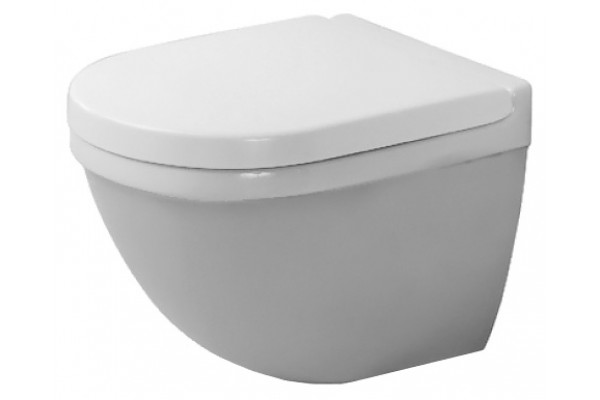 Унитаз подвесной Duravit Starck 3  белый, овальный, антивсплеск, 37.5x48.5 см