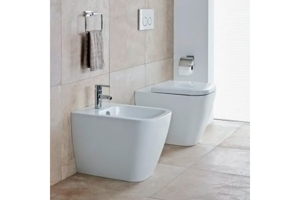 Унитаз приставной Duravit Happy D.2 2159090000 белый, прямоугольный, 36.5x57 см