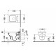 Унитаз подвесной Duravit Puravida антигрязевое покрытие белый, прямоугольный, 36x54.5 см