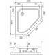 Поддон для душа Dush-ka Style TR 80x80x21 пятиугольный, средний