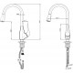 Смеситель E.C.A. Kitchen Mixers 406218020 для кухни, нержавеющая сталь, однорычажный, хром