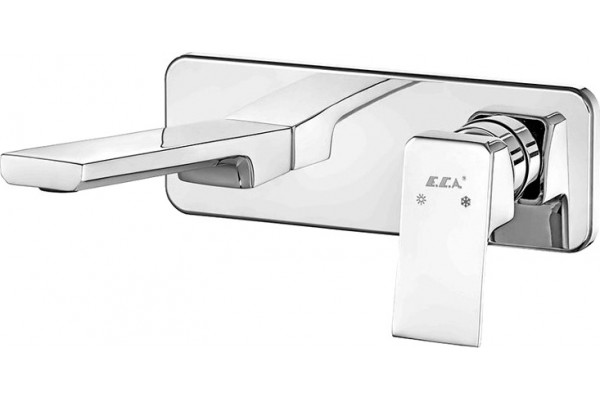 Смеситель E.C.A. Tiera 102167605EX-K для раковины, хром, однорычажный, длина излива 19.4 см