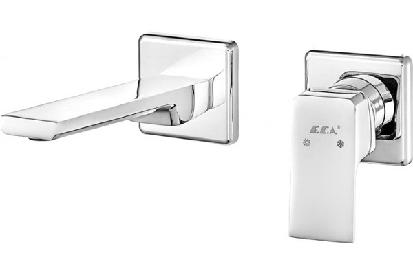 Смеситель E.C.A. Tiera 102167605EX-KK для раковины, хром, однорычажный, длина излива 19.4 см