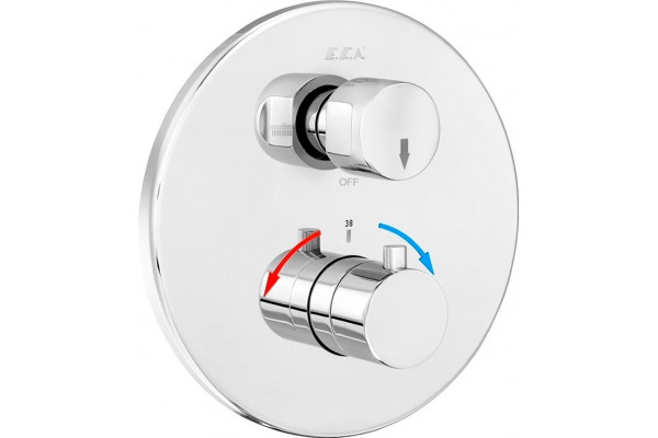 Термостат E.C.A. Thermostatic 102167215EX-YDE для ванны и душа, хром, термостат