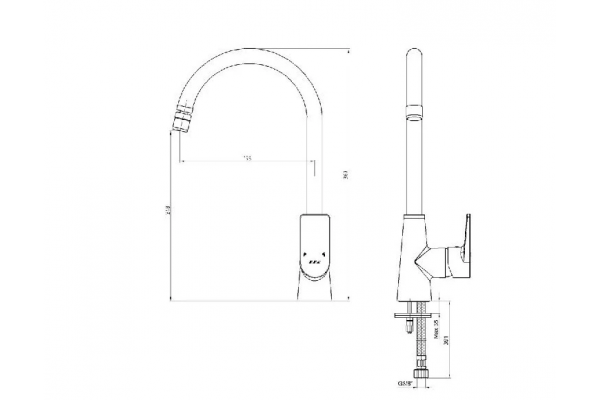 Смеситель для раковины E.C.A. Dalia 102118126EX