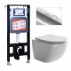 Комплект 3 в 1 инсталляция ESBANO FRAM + Унитаз подвесной Ceramica Nova Forma CN3009 + кнопка хром глянцевая в современном стиле
