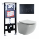 Комплект 3 в 1 инсталляция ESBANO FRAM + Унитаз подвесной Ceramica Nova Forma CN3009 + кнопка черная матовая в современном стиле