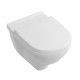 Комплект 3 в 1 инсталляция ESBANO FRAM + Унитаз подвесной Villeroy & Boch O Novo Directflush + кнопка черная матовая в современном стиле
