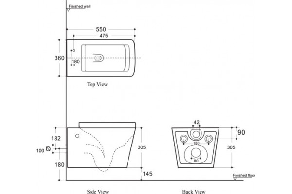 Комплект 3 в 1 инсталляция ESBANO FRAM + Унитаз подвесной Aquanet Tavr-W BW 287011 + кнопка черная матовая в современном стиле