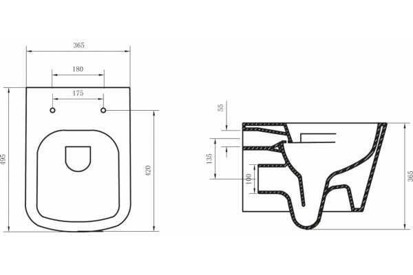 Комплект 3 в 1 инсталляция ESBANO FRAM + Унитаз подвесной BelBagno Albano BB120CHR + кнопка хром глянцевая в стиле hi-tech