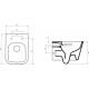 Комплект 3 в 1 инсталляция ESBANO FRAM + Унитаз подвесной BelBagno Albano BB120CHR + кнопка хром глянцевая в стиле hi-tech