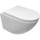 Комплект 3 в 1 инсталляция ESBANO FRAM + Подвесной безободковый унитаз Cerutti Spa Sella aria CT7183 + кнопка белая глянцевая в современном стиле
