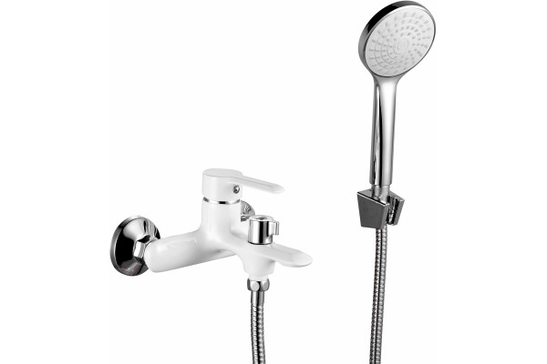 Смеситель для ванны с душем ESKO Sorrento White SR 54W белый, однорычажный, длина излива 16.6 см