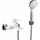 Смеситель для ванны с душем ESKO Sorrento White SR 54W белый, однорычажный, длина излива 16.6 см