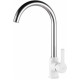 Смеситель для кухни ESKO Sorrento White SR 519W белый, хром, однорычажный, высота излива 25 см