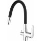 Смеситель для кухни ESKO Coral CL 03 B хром, черный, однорычажный