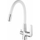 Смеситель для кухни ESKO Coral CL 03 W хром, белый, однорычажный