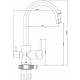 Смеситель для кухни ESKO K2 хром однорычажный, высота излива 22.38 см