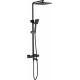 Душевая стойка ESKO Singapore STT5054 BL с термостатом, черная, цвет черный, штанга 160 см
