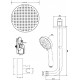 Душевой комплект ESKO Set_6in1 С ВНУТРЕННЕЙ ЧАСТЬЮ хром, шланг 160 см