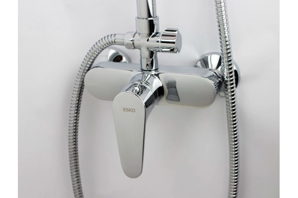 Душевая стойка ESKO ST1200 хром штанга 125 см, шланг 150 см, 5 режимов