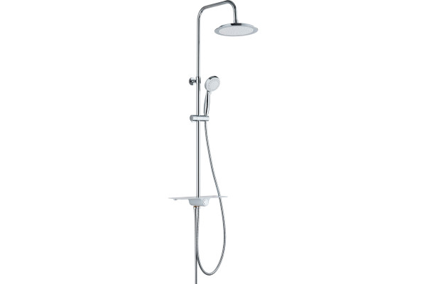 Душевая стойка ESKO ST1010shelf хром штанга 120 см, 3 режима