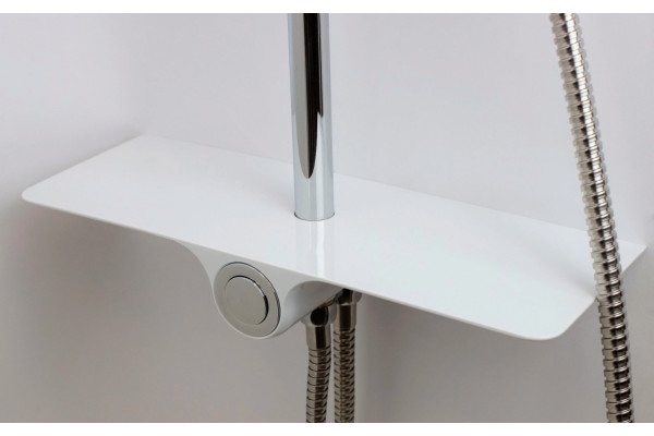 Душевая стойка ESKO ST1010shelf хром штанга 120 см, 3 режима