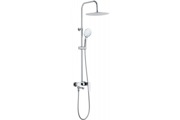 Душевая стойка ESKO ST300 хром штанга 146 см, шланг металлический 150 см