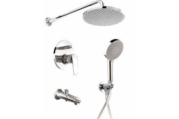 Душевой комплект ESKO Set_7in1 С ВНУТРЕННЕЙ ЧАСТЬЮ хром, шланг 160 см